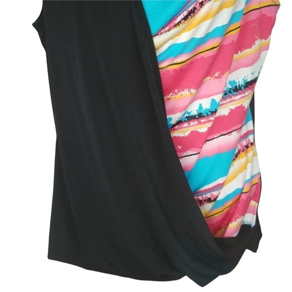 Laura Draped Top Shirt, Vibrant Colors, L - Picture 3 of 7